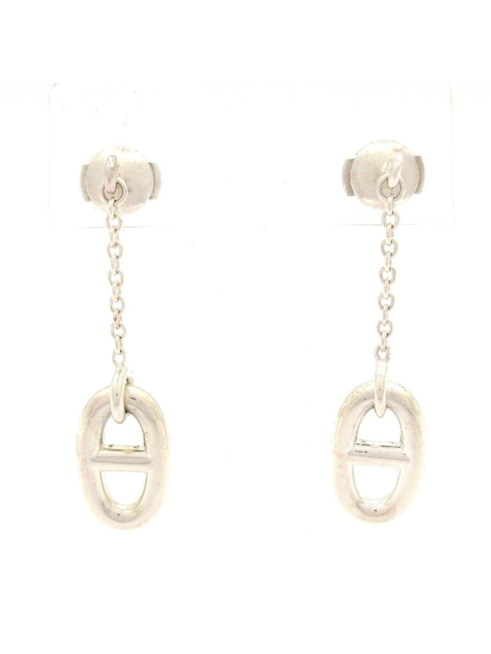 Hermes Earrings Chaine D'ancre Silver